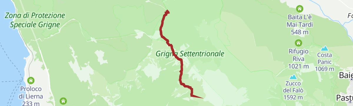 Route map: Rifugio Bietti Buzzi